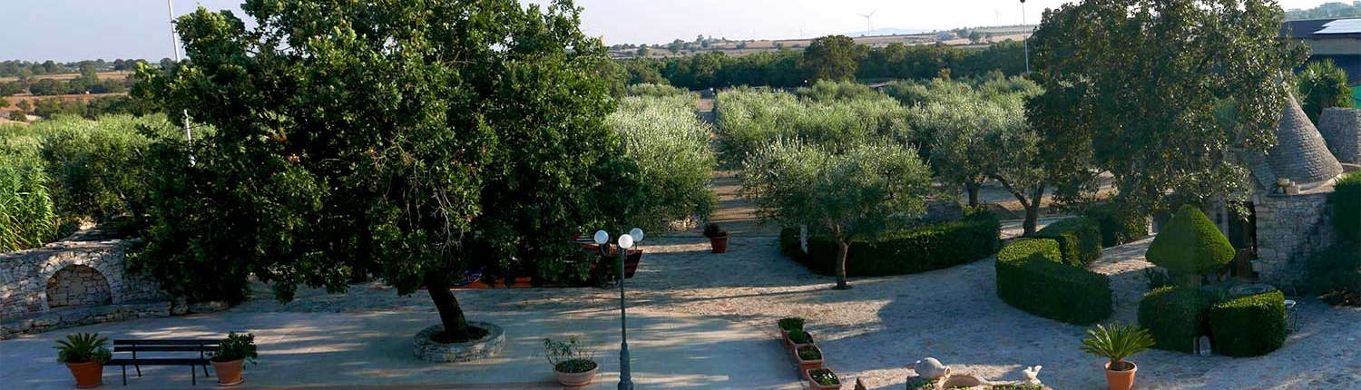 Panoramica con vista trullo Agriturismo Regno di Marzagaglia Gioia del Colle