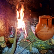 Crema di Fave cotte nel caminetto