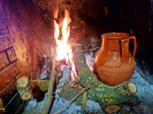 Crema di Fave cotte nel caminetto